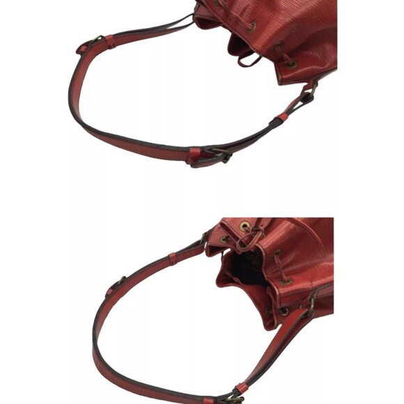 Louis Vuitton Noé Bucket & Drawstring Bag Red Leather Epi - Picture 8 of 10